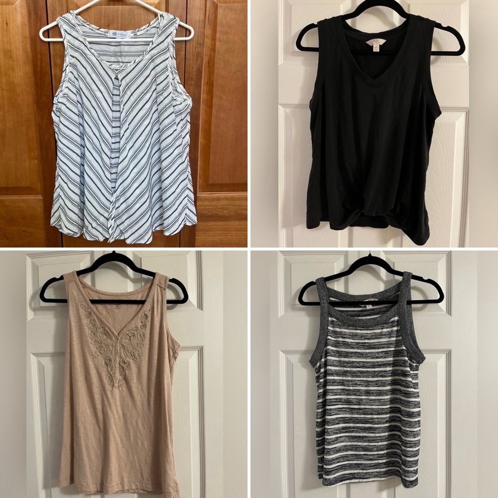 Sleeveless tops bundle, size M